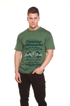 Camping Adventure Men's Bamboo Viscose/Organic Cotton Short Sleeve Graphic T-Shirt