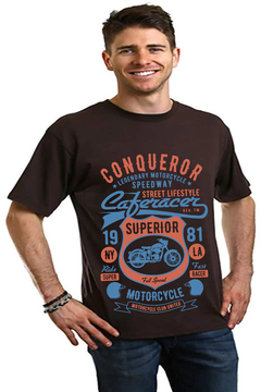 Conqueror Speedway Men's Bamboo Viscose/Organic Cotton Short Sleeve Graphic T-Shirt