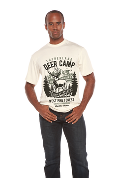 Deer Camp Men's Bamboo Viscose/Organic Cotton Short Sleeve Graphic T-Shirt