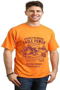 Eagle Power Men's Bamboo Viscose/Organic Cotton Short Sleeve Graphic T-Shirt