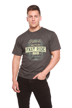 Fast Ride Men's Bamboo Viscose/Organic Cotton Short Sleeve Graphic T-Shirt