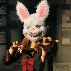 Halloween bloody rabbit mask
