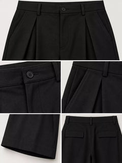 Men's Plus Size Pleated Wide-Leg Pants