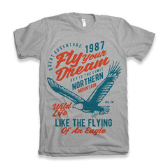 Fly Your Dream Men's Bamboo Viscose/Organic Cotton Short Sleeve Graphic T-Shirt