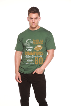 Football Champions Men's Bamboo Viscose/Organic Cotton Short Sleeve Graphic T-Shirt