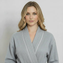 Knee-Length Waffle Robe for Women