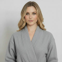 Knee-Length Waffle Robe for Women