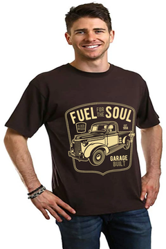 Fuel For The Soul Men's Bamboo Viscose/Organic Cotton Short Sleeve Graphic T-Shirt