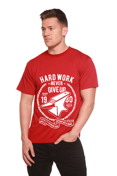 Hard Work Anvil Men's Bamboo Viscose/Organic Cotton Short Sleeve Graphic T-Shirt