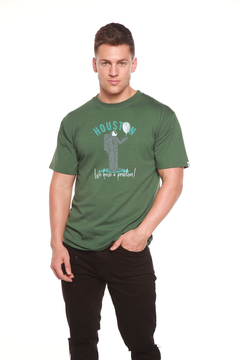 HOUSTON Men's Bamboo Viscose/Organic Cotton Short Sleeve Graphic T-Shirt