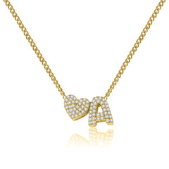 26 letter zircon pendant Personalized Name Necklace