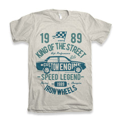 King Of The Street Men's Bamboo Viscose/Organic Cotton Short Sleeve Graphic T-Shirt