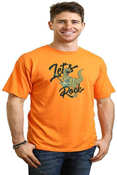Lets Rock Men's Bamboo Viscose/Organic Cotton Short Sleeve Graphic T-Shirt