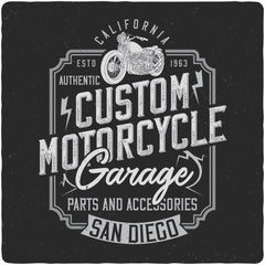 Mototrcycle Garage Men's Bamboo Viscose/Organic Cotton Short Sleeve Graphic T-Shirt