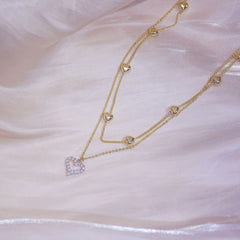 white gold heart necklace
