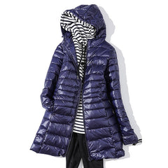 Long Down Jacket 7XL Plus size Women Winter Ultra Light Down Jacket Women With Hooded Down Coat-2