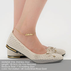 nowadaysfashion Customized Name Anklet for women Gold Personalized Letter