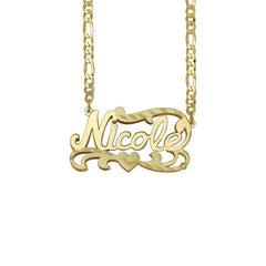 nowadaysfashion Custom Name Necklace Women Double Plated Gothic Nameplate Personalized Customized