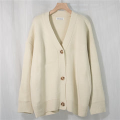 New 2021 Winter Spring Women's Sweaters V-Neck Buttons Cardigans