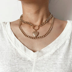29 stylish Gold necklace on neck Gold chain Women's jewelry layered accesories