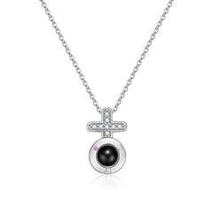 100 languages of love necklace Pendant to Express, Women Love Memory Projection Necklace