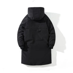2021 Winter Thick Jacket Solid Ladies Long Coats with  Zippers Hooded Single Breasted Parkas