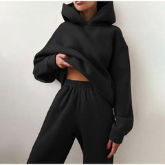 Tracksuit  Fleece Sweatshirts Two Piece Set Oversized Sports Hoodie Suit