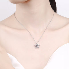 Custom Name Photo Projection Pendant Five Pointed Star Personalized Necklace