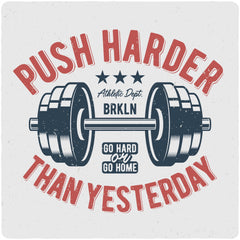 Push Harder Men's Bamboo Viscose/Organic Cotton Short Sleeve Graphic T-Shirt